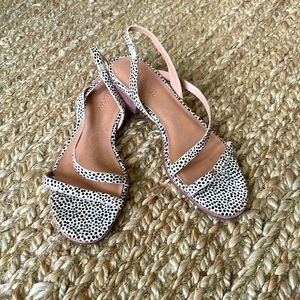 Madewell Black and White Polka Dot Sandals
